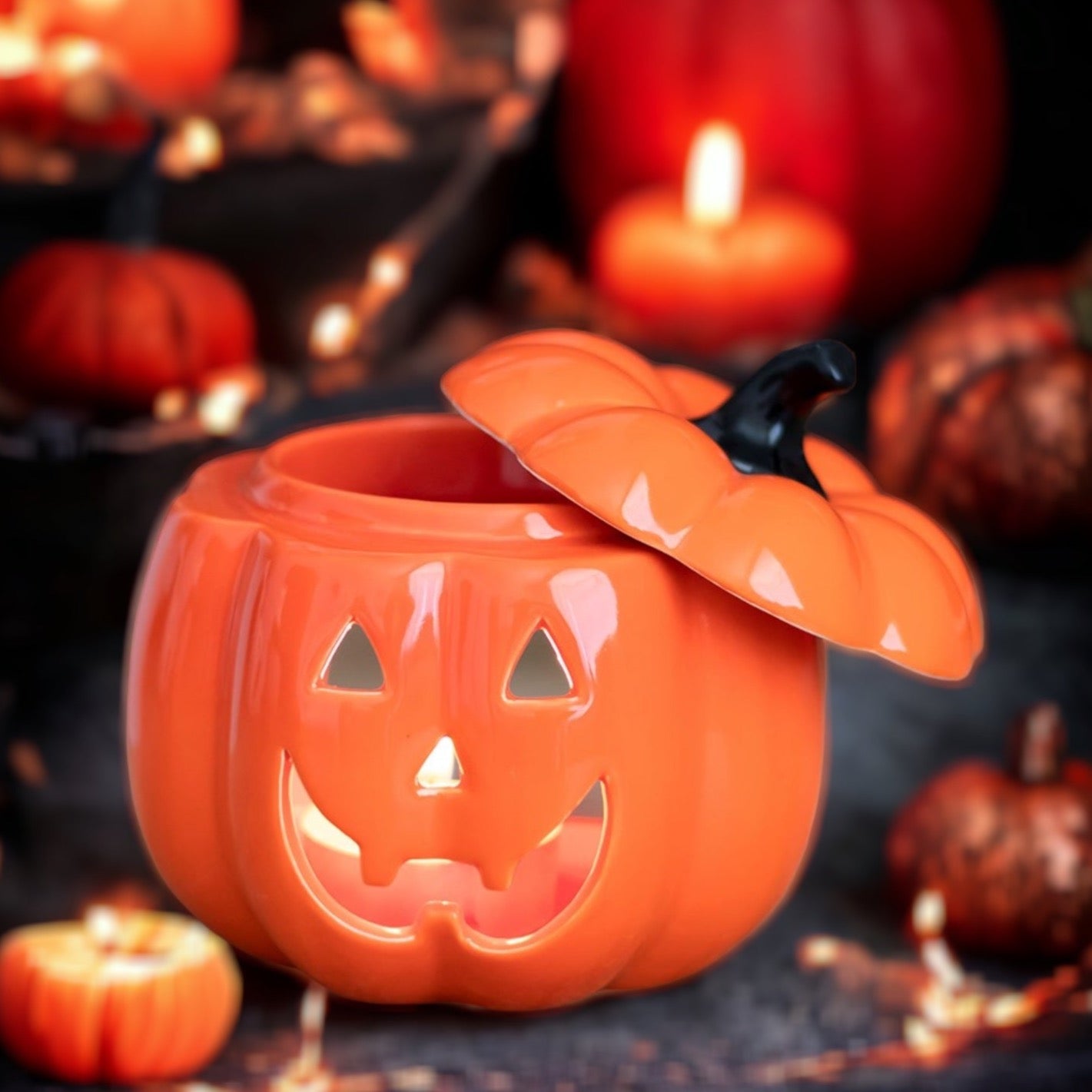 Orange Jack -O- Lantern Burner